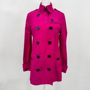 Burberry Trench Chelsea Kensington Short Belt Jacket Coat Sandringham Pink 8/6